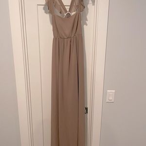 Show Me Your Mumu, June Maxi Chiffon in Dune (M)